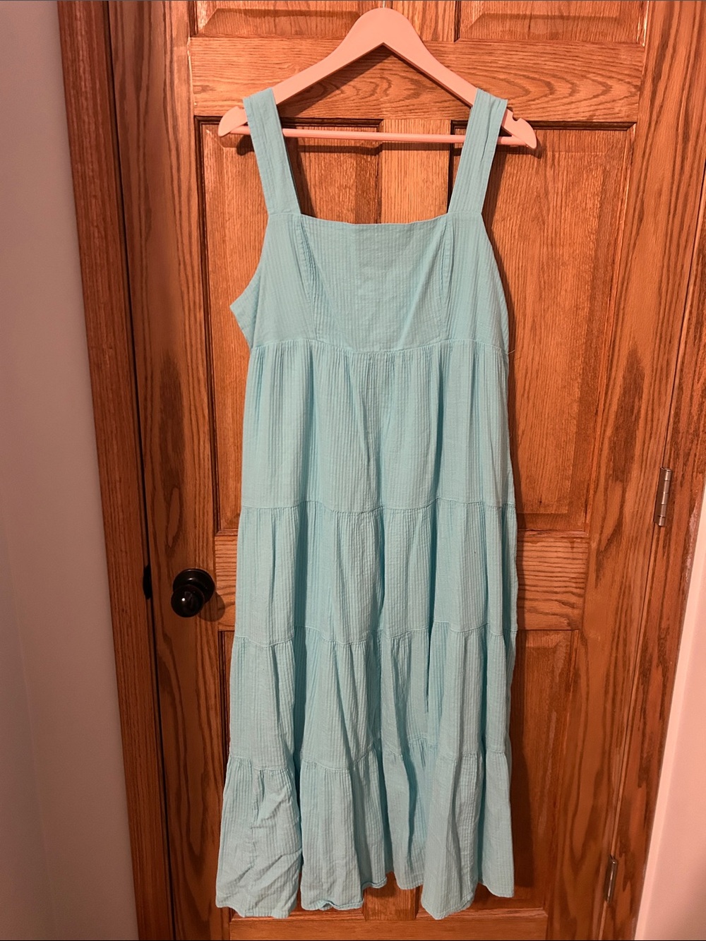 SO Light Blue Tiered Maxi Sundress